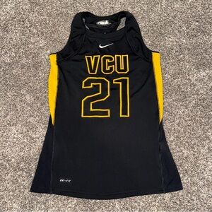 Nike Dri-Fit VCU Virginia Commonwealth Rams Nike Game Jersey Black Yellow Small